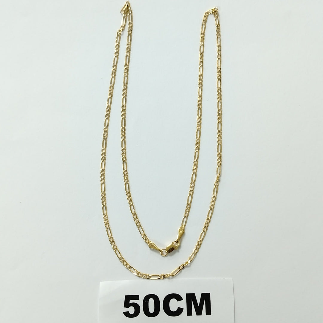 CADENA TEJIDO 3X1 DIAMANTADA 14K 50CM 3.1GR FPR05050 (NUEVO)
