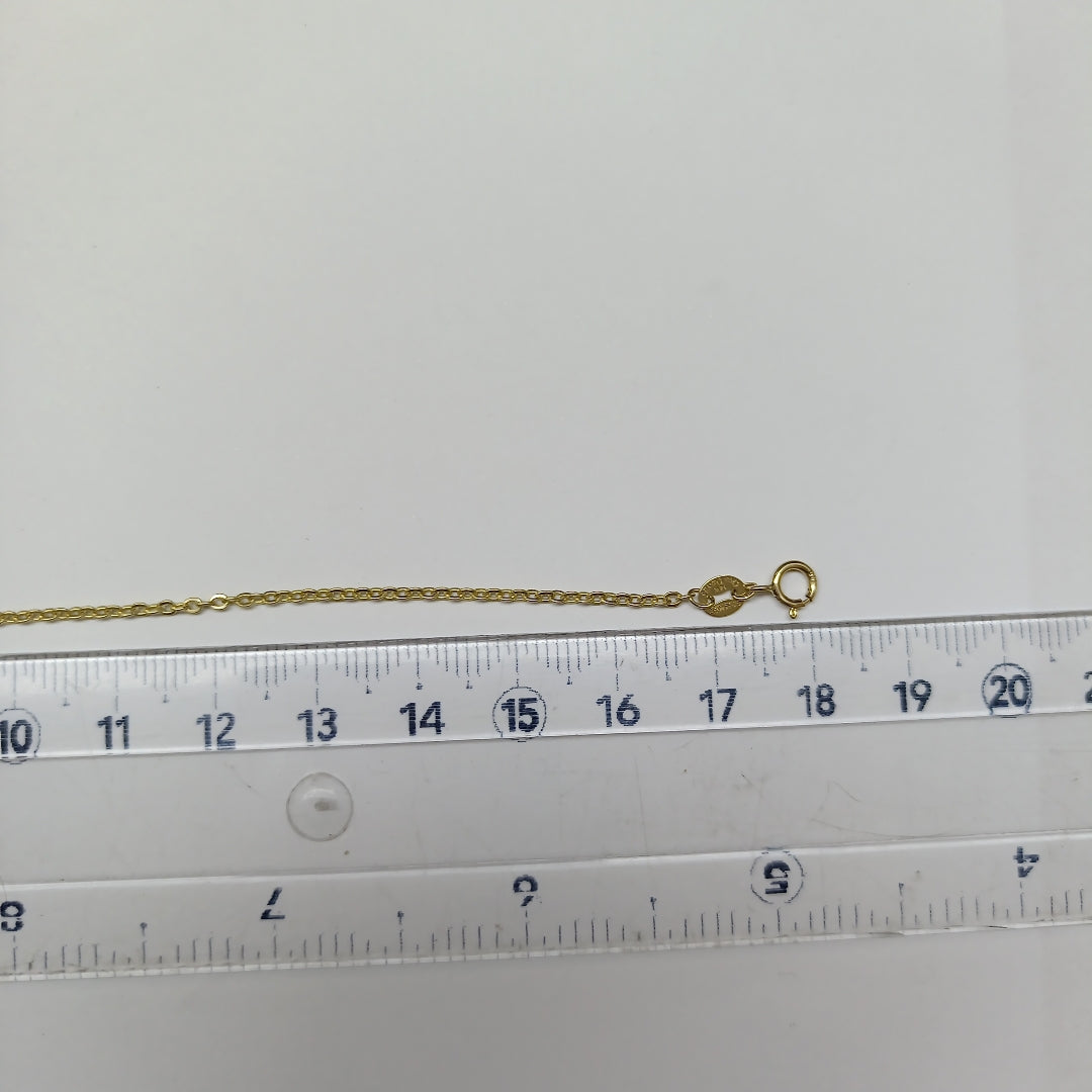 PULSERA TEJIDO ESPECIAL C FLOR 14K 18 CM 1.4 GR PTR45 (NUEVO)