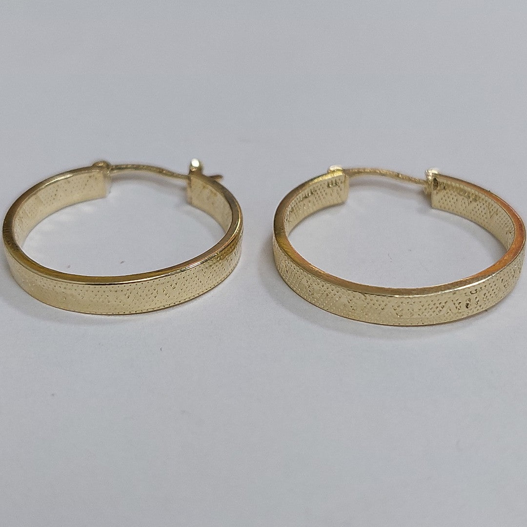 ARETES ARRACADAS CON NUMEROS ROMANOS 14K 2.3 GR ECT2 (NUEVO)