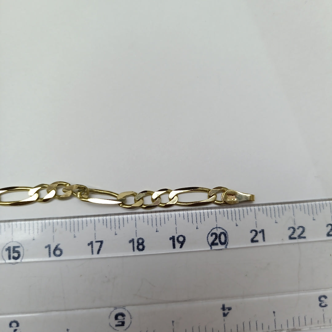 PULSERA TEJIDO 3X1 14K 21 CM 6.5 GR FG120 21 (NUEVO)