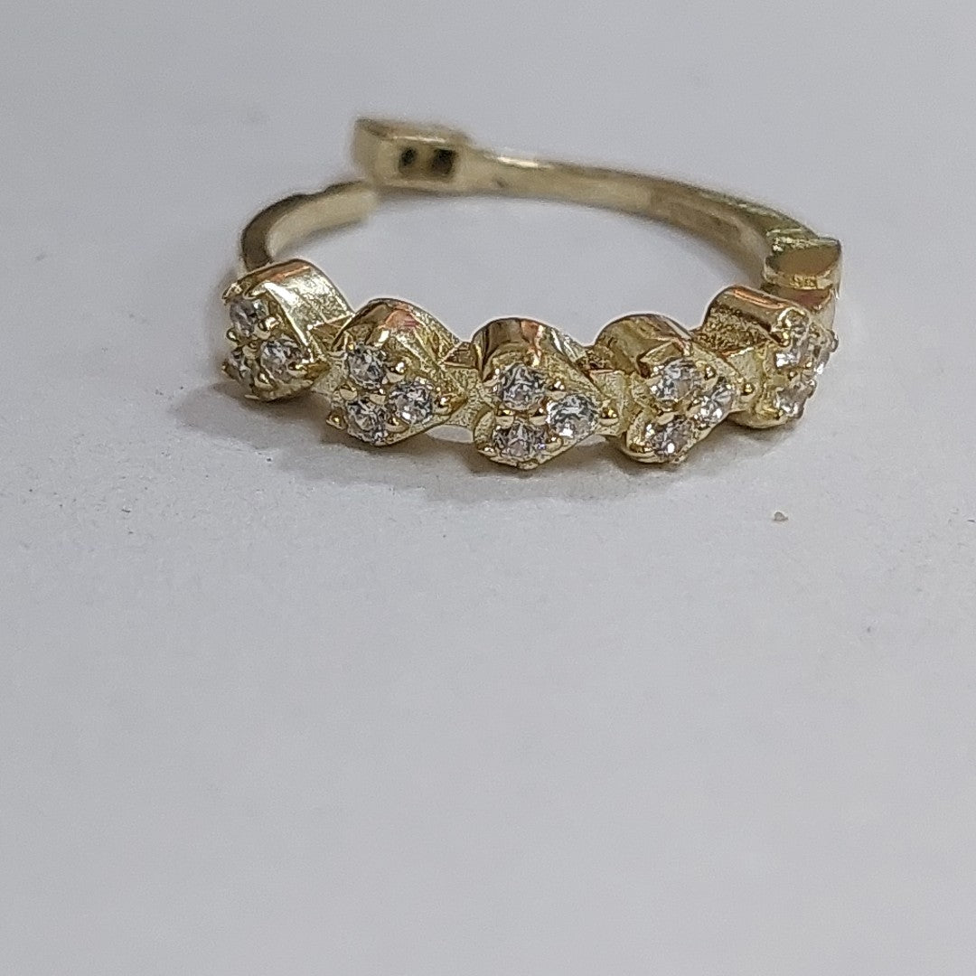 ARETES PIEDRA ARRACADAS FIG CORAZON 14K 2.5 GR H 0045 (NUEVO)