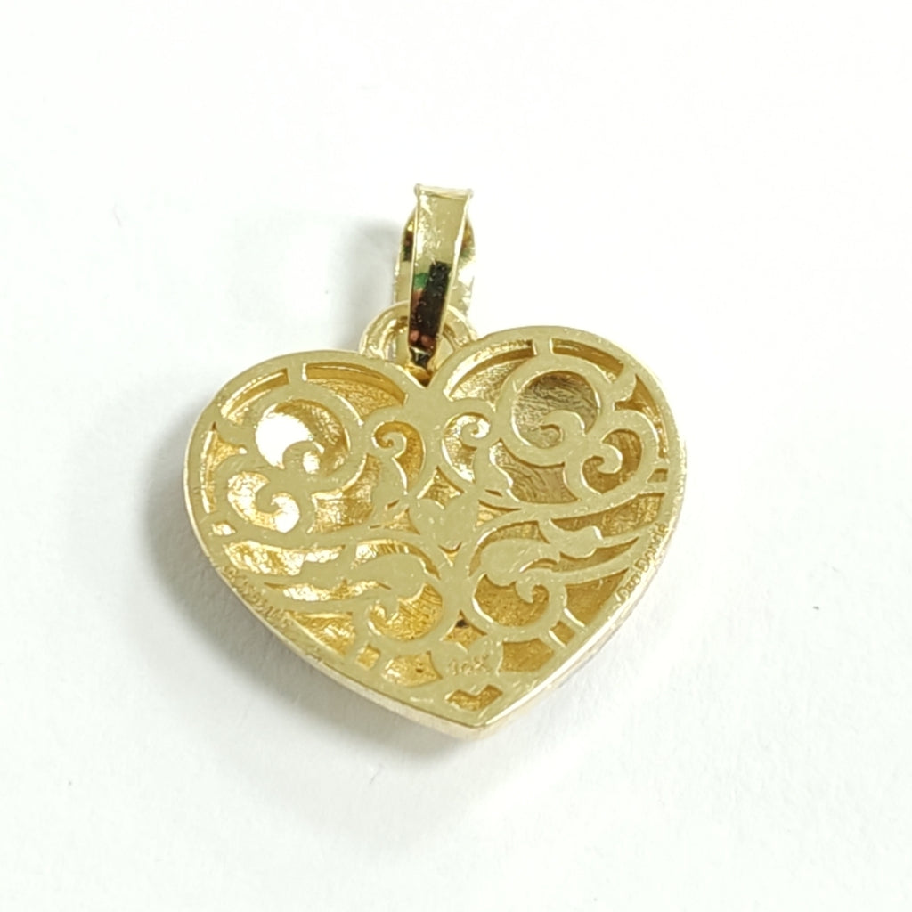 DIJE CORAZON COMBINADO 14K 1.4 GR DCR 04 (NUEVO)