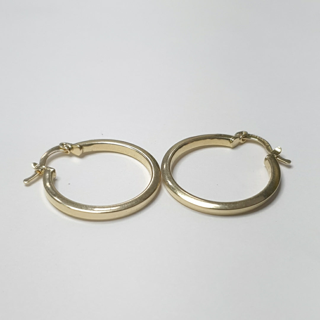 ARETES ARRACADAS LISAS 14K 1.6 GR ECT2 V (NUEVO)
