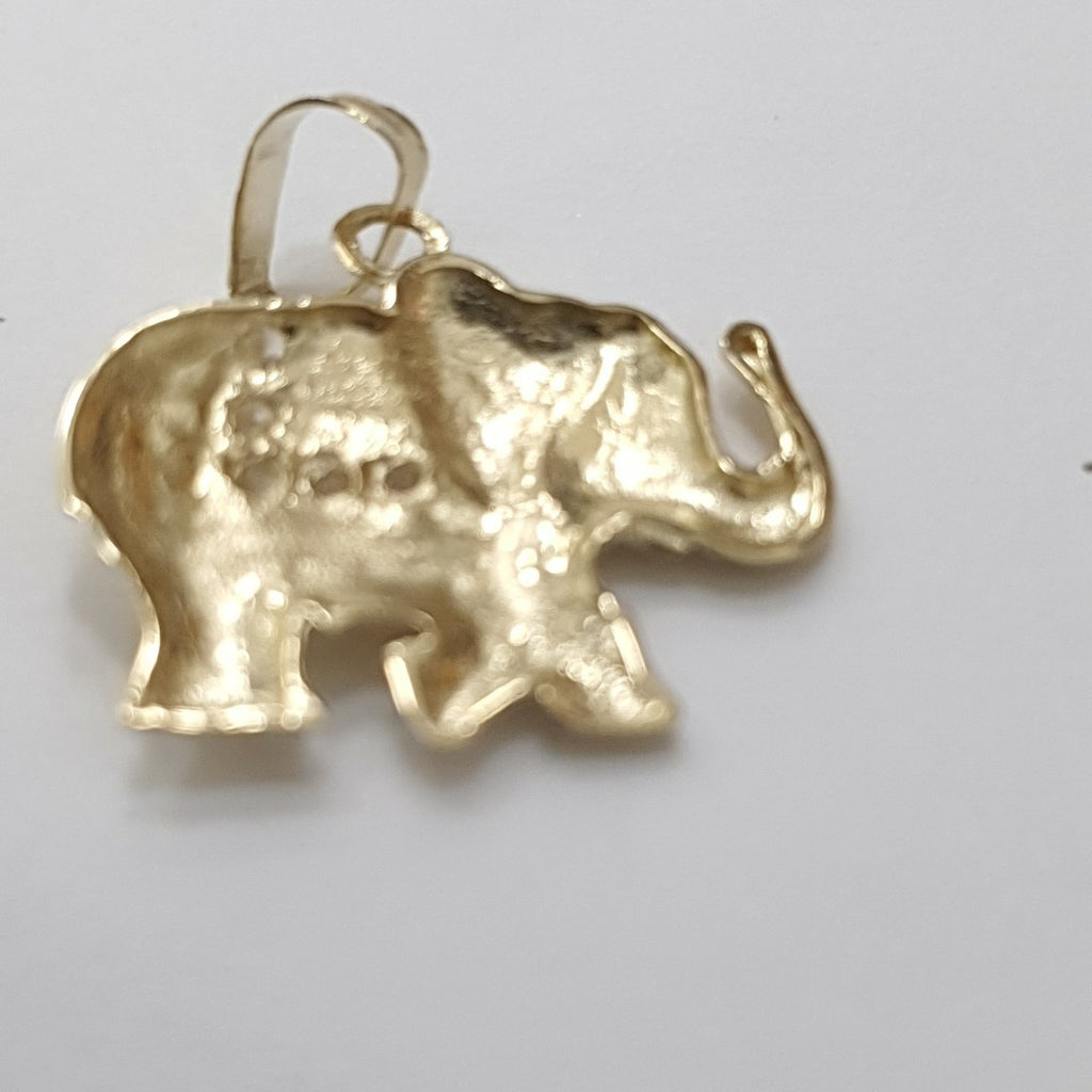 DIJE ELEFANTE CON CIRCONIAS 14K 1.3 GR DA 2 (NUEVO)