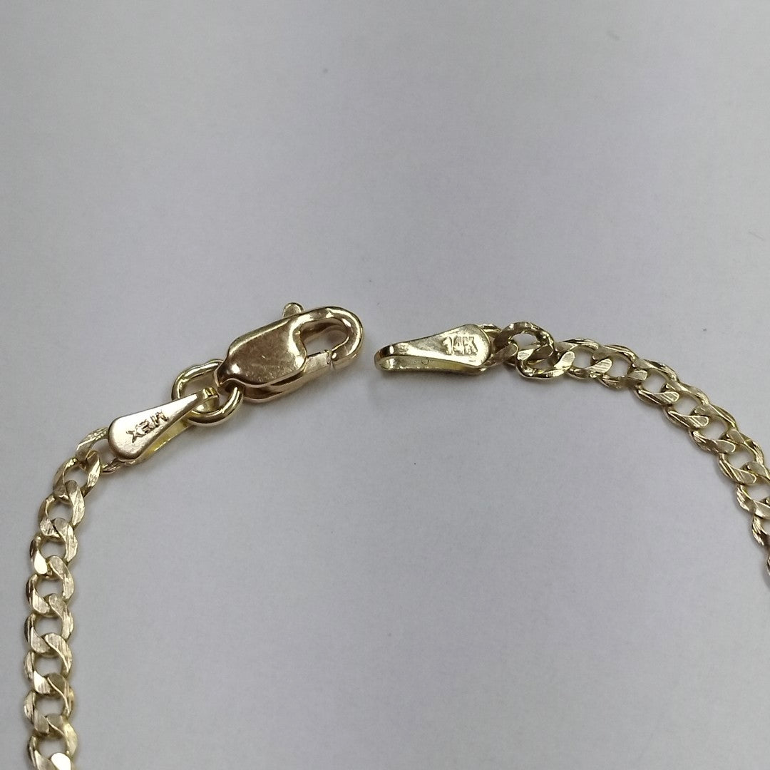 PULSERA BARBADA 14K 18 CM 2.1 GR BP075 (NUEVO)