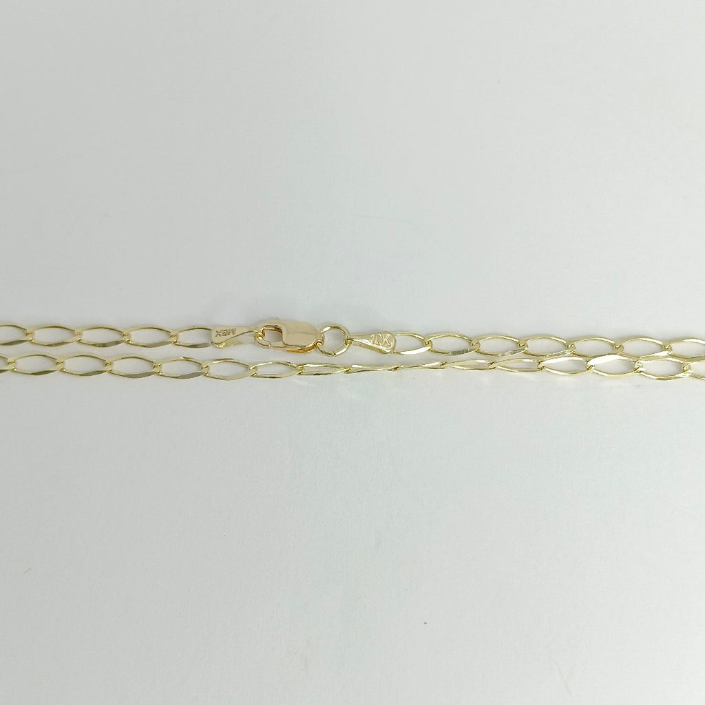 CADENA TEJIDO 3X1 DIAMANTADA 14K 60CM 5GR MPR060 (NUEVO)