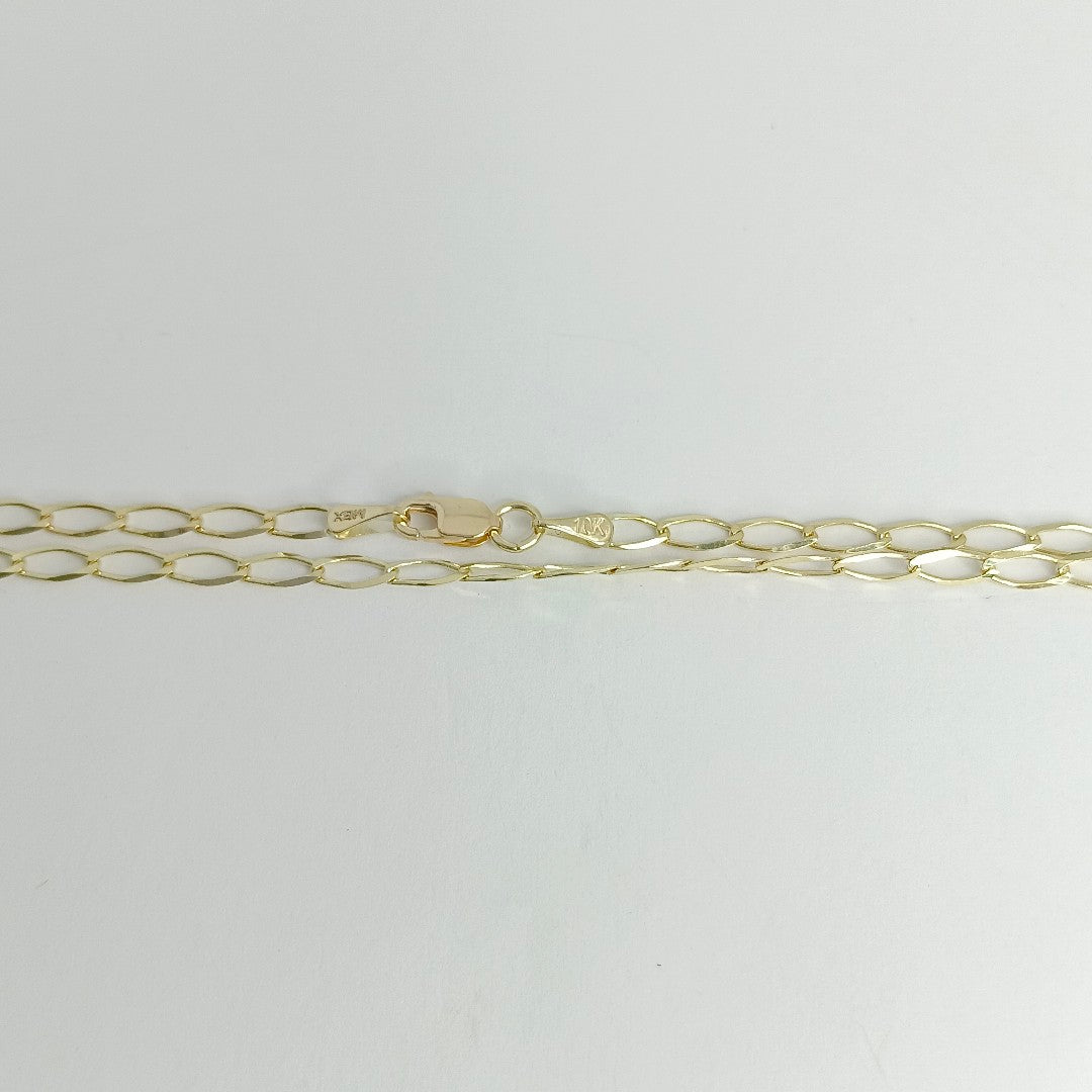CADENA TEJIDO 3X1 DIAMANTADA 14K 60CM 5GR MPR060 (NUEVO)