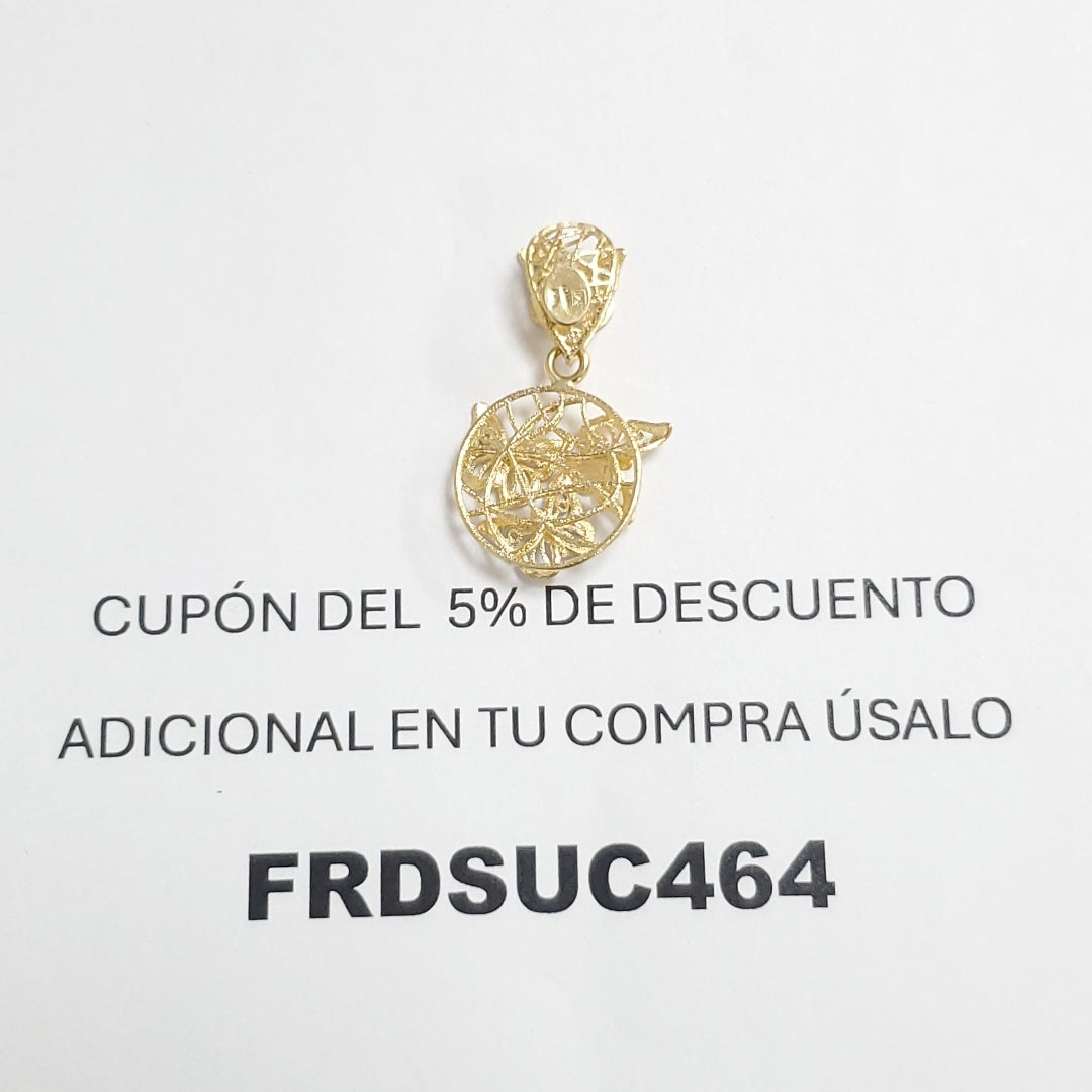 DIJE ORO, RODIADO 14 K 1.8 GRMS (SEMINUEVO)
