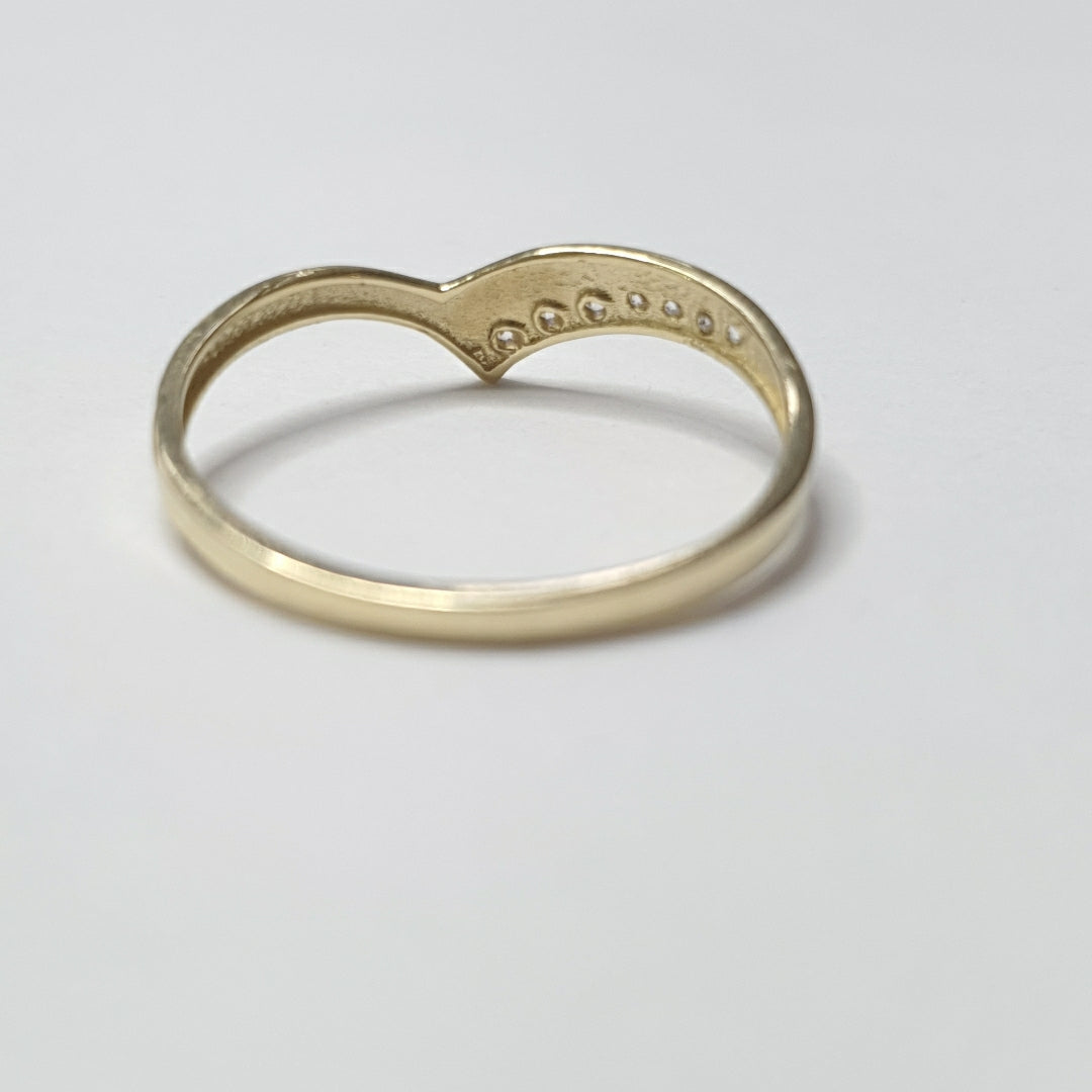 ANILLO CON CIRCONIAS 14K 8 TALLA 1 GR ET 03 (NUEVO)