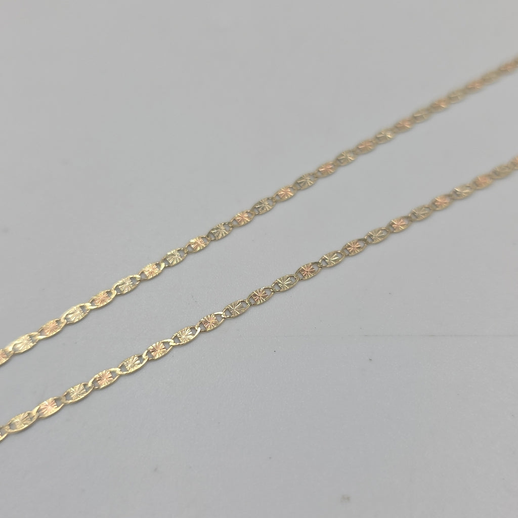 CADENA TEJIDO GUCHI COMBINADA 10K 55CM 1.9GR GUCHIESTRELLA030 (NUEVO)