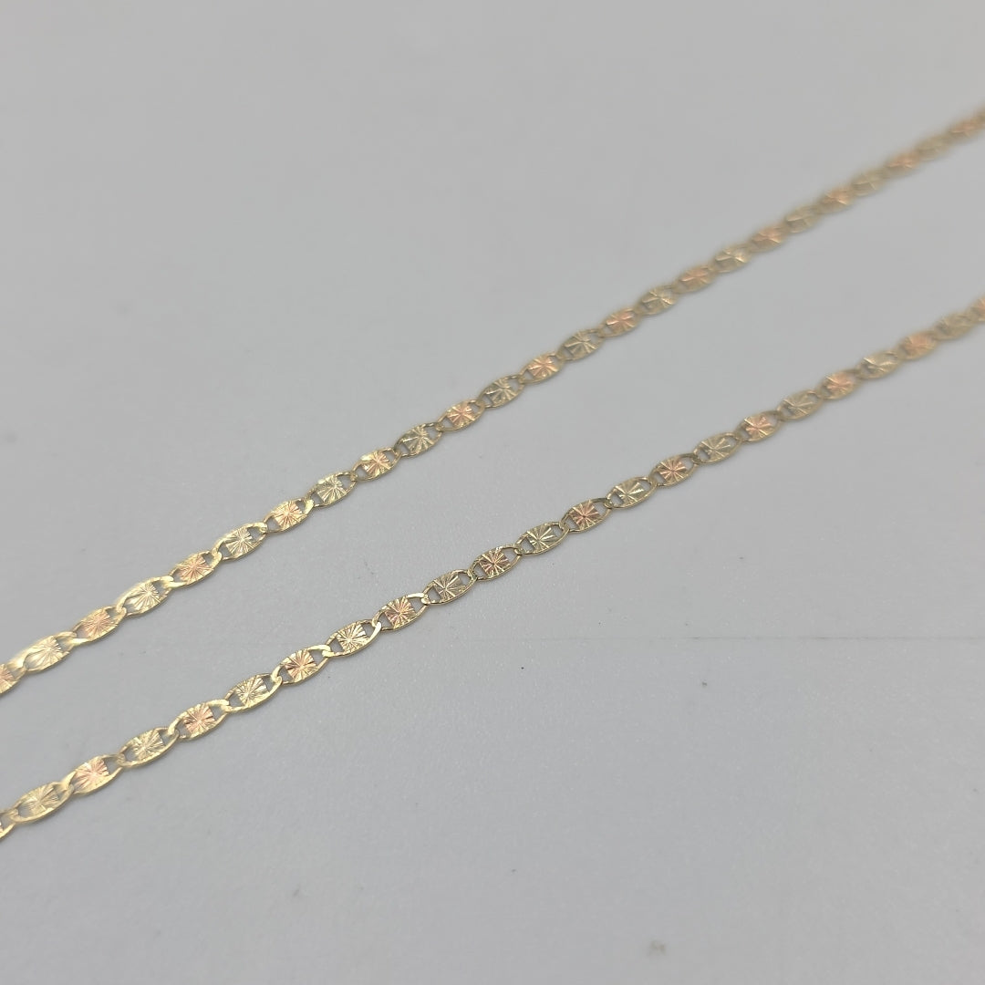 CADENA TEJIDO GUCHI COMBINADA 10K 55CM 1.9GR GUCHIESTRELLA030 (NUEVO)