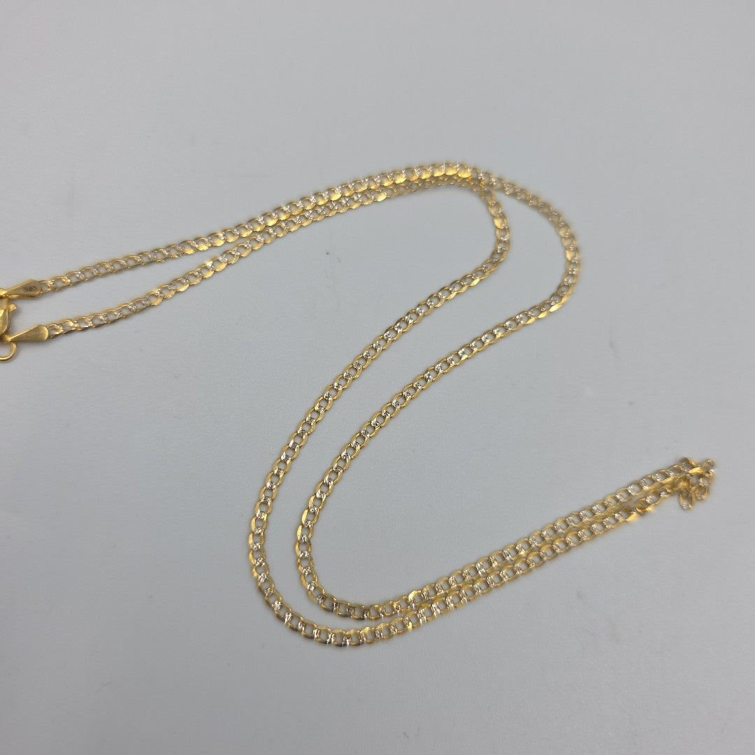 CADENA TEJIDO BARBADA 14K 50CM 4.8GR BPR060 (NUEVO)