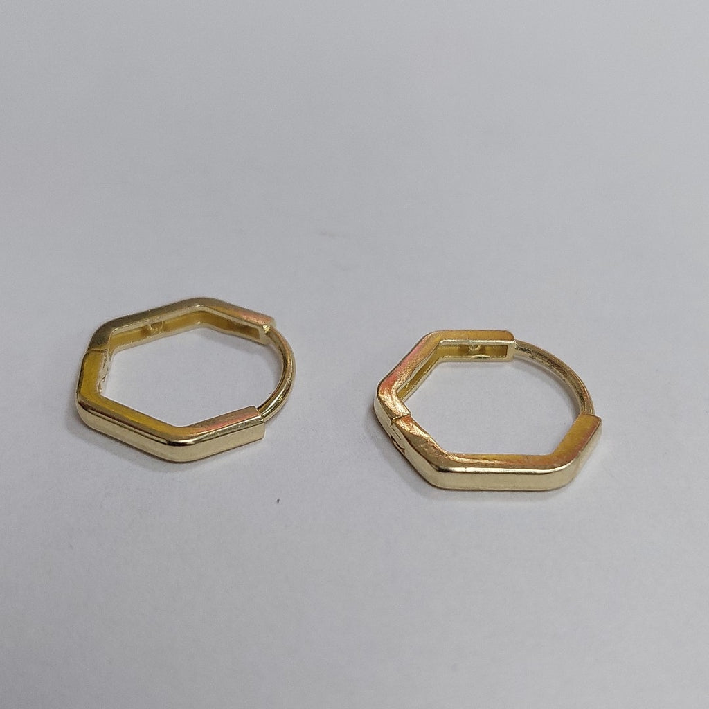 ARETES HUGGIES CON CIRCONIAS 14K 1.6 GR HR 01 (NUEVO)
