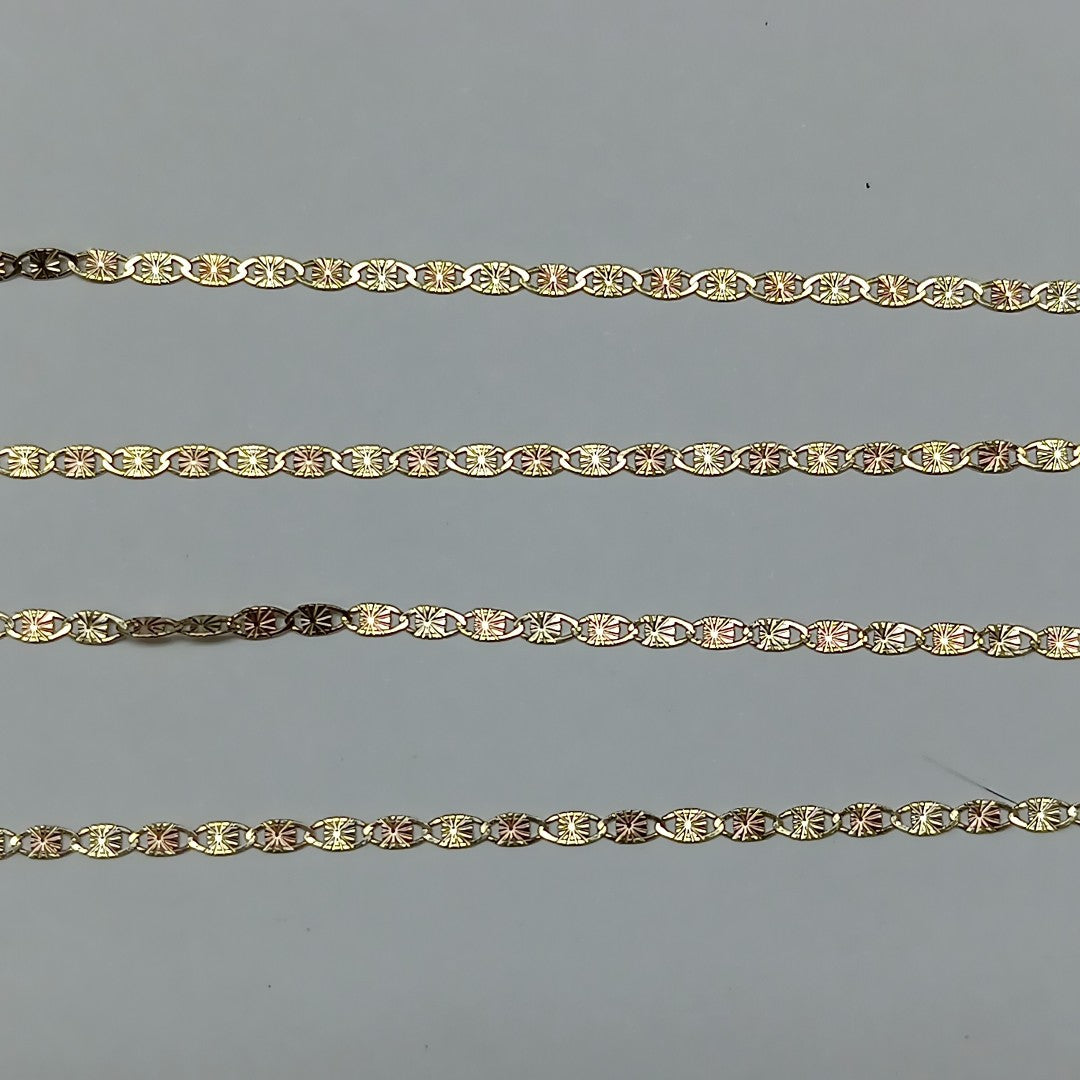 CADENA TEJIDO GUCHI COMBINADA 10K 55CM 1.8GR GUCHIESTRELLA030 (NUEVO)
