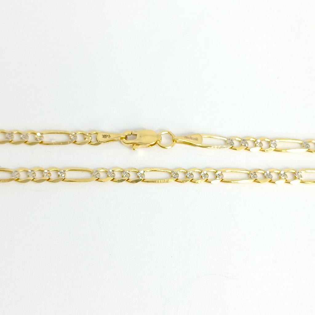 CADENA TEJIDO 3X1 DIAMANTADA 14K 60CM 8.8GR FDR08060 (NUEVO)