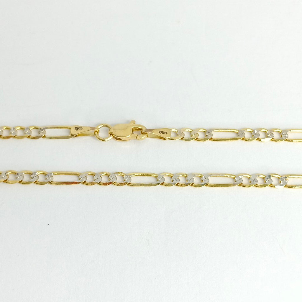 CADENA TEJIDO 3X1 DIAMANTADA 14K 60CM 8.6GR FPR08060 (NUEVO)