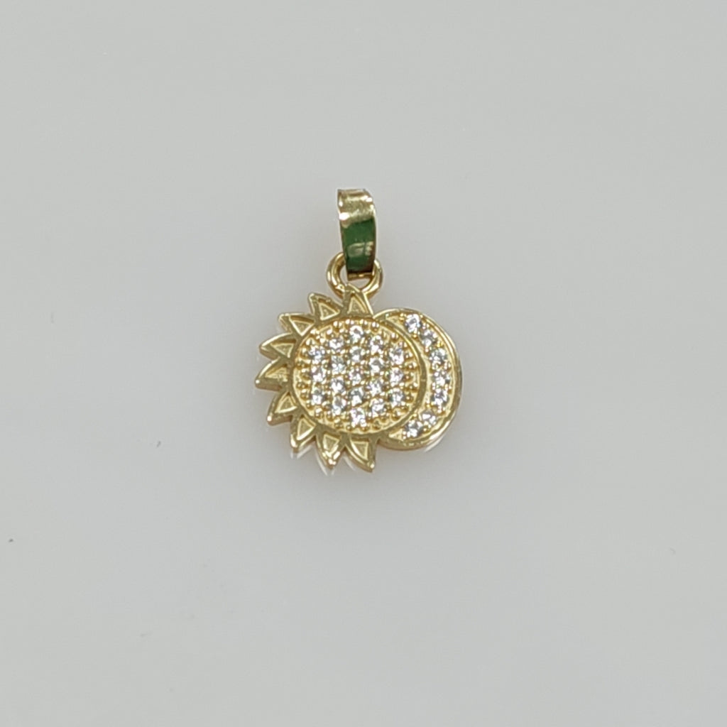 DIJE ECLIPSE CON CIRCONIAS 14K 1.2 GR DDR 106 (NUEVO)