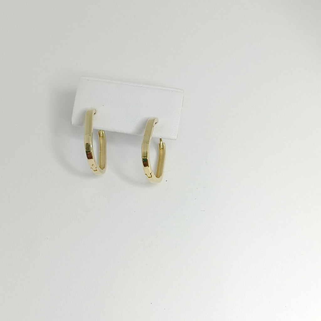 ARETES ARRACADAS RECTANGULAR 14K 2.4 GR HR 04 (NUEVO)