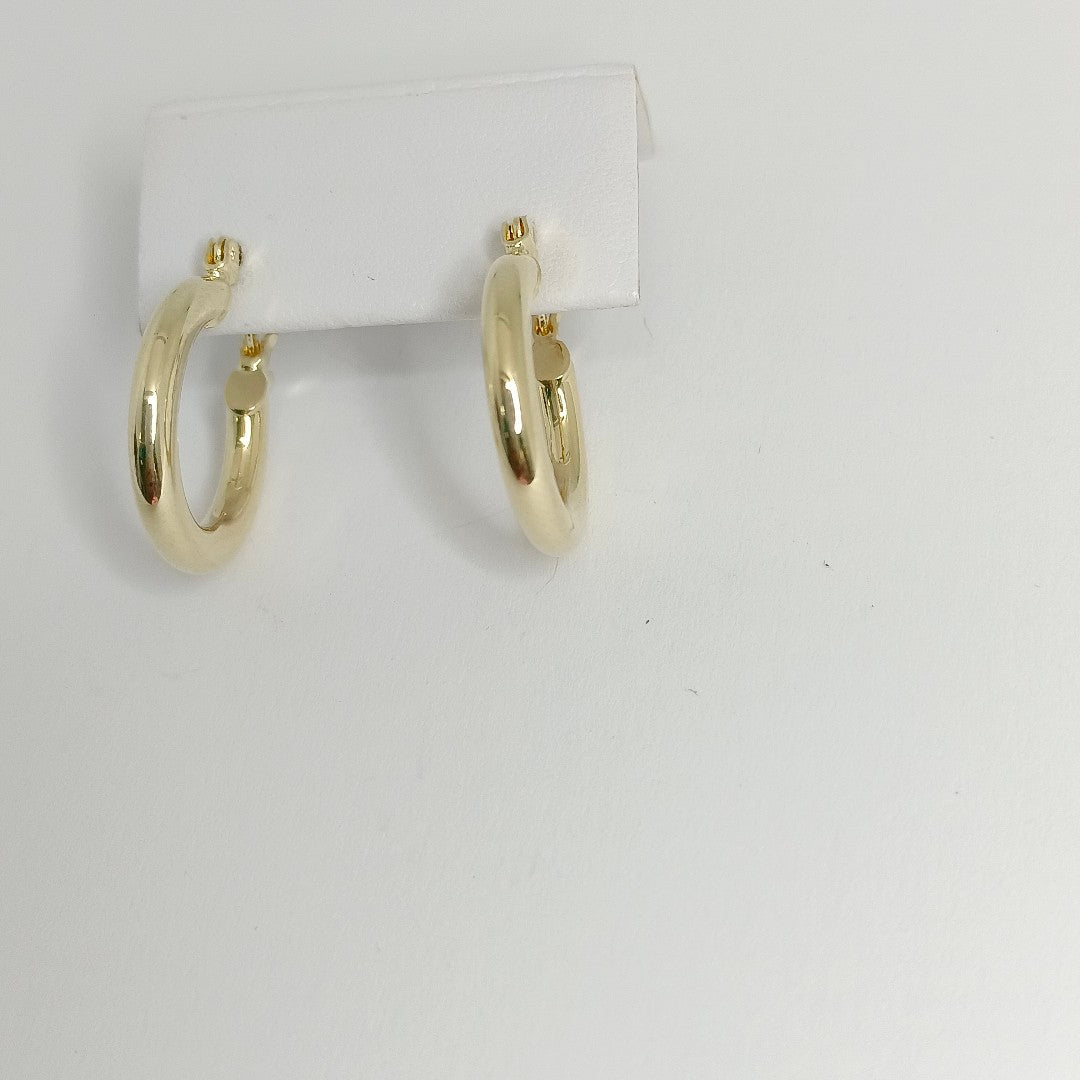 ARETES ARRACADAS LISAS 14K 1.8 GR ET 05 (NUEVO)