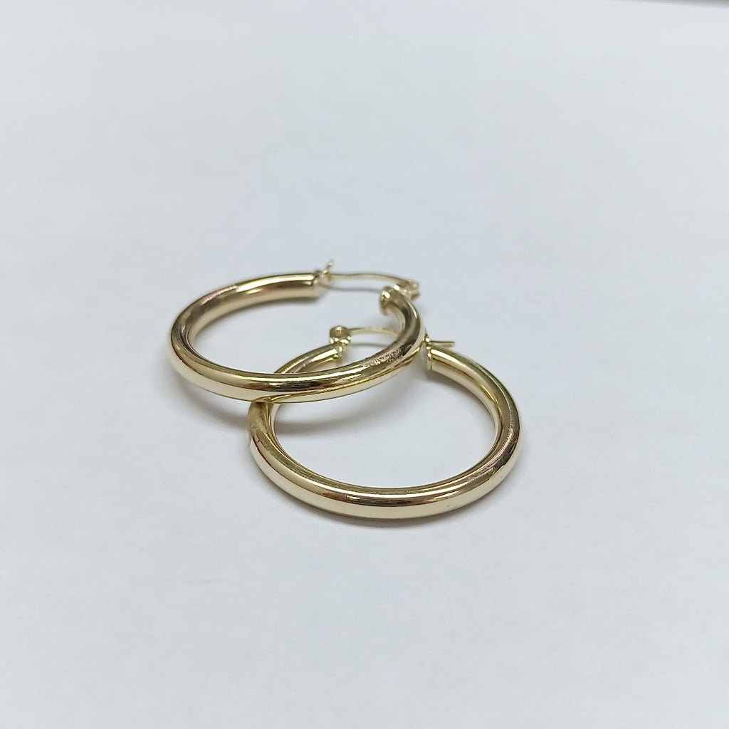 ARETES ARRACADAS LISAS 10K TALLA 2.9 GR (NUEVO)