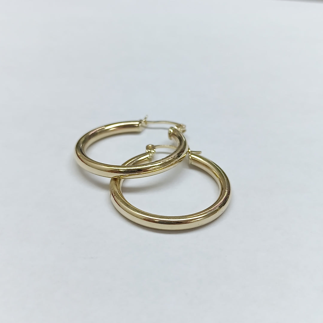 ARETES ARRACADAS LISAS 10K TALLA 2.9 GR (NUEVO)