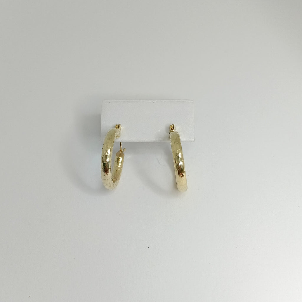 ARETES ARRACADAS FACETADAS 14K 2.5 GR ET 05 (NUEVO)