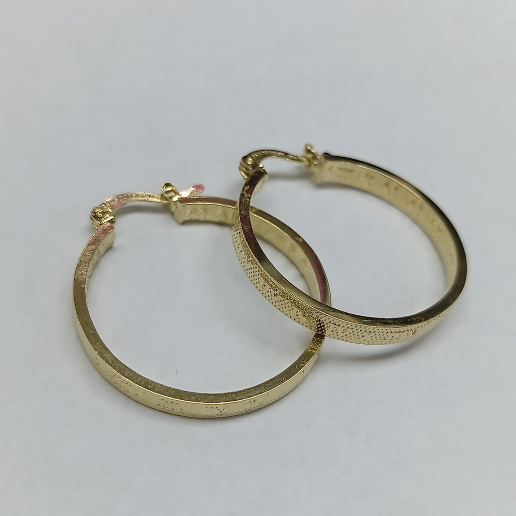 ARETES ARRACADAS CON NUMEROS ROMANOS 14K 2.7 GR ETT 01 (NUEVO)