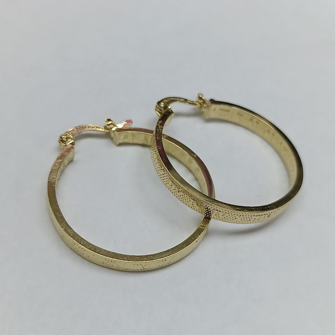 ARETES ARRACADAS CON NUMEROS ROMANOS 14K 2.7 GR ETT 01 (NUEVO)