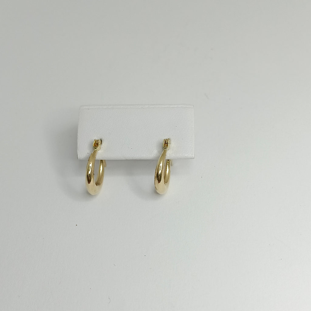 ARETES ARRACADAS LISA CHICA 14K 1.1 GR AC 81 (NUEVO)