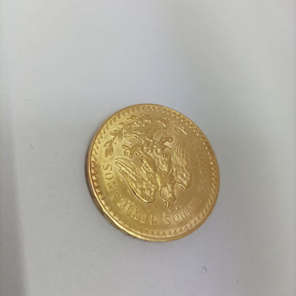 K1 41,60 GRMS - DTO. 0,00 GRMS - 21 K - AVALÚO 61776,00 * IDENTIFICACIÓN  MONEDA NOMINATIVA * MONEDAS PESOS  50 PESOS (SEMINUEVO)