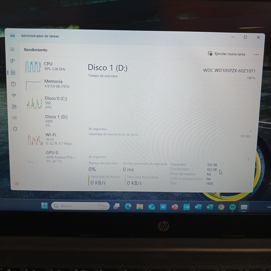 LAPTOP HP 245 G8 (2021) 1 TB + 128 GB SSD 8 GB RAM (SEMINUEVO)
