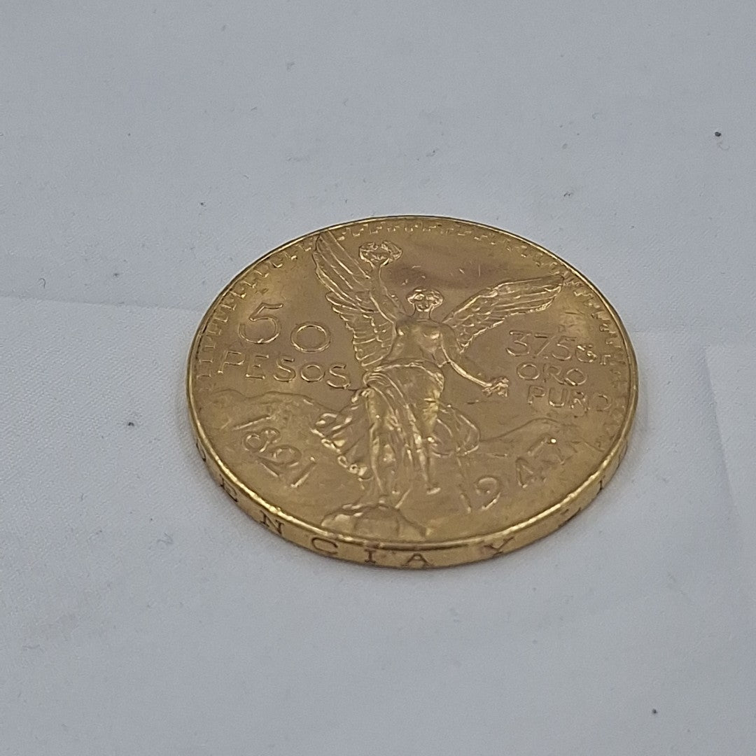 Moneda Centenario Cincuenta Pesos Oro Mexicano 21.6K