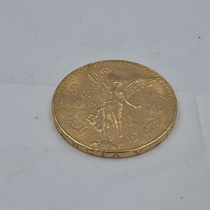 Moneda Centenario Cincuenta Pesos Oro Mexicano 21.6K