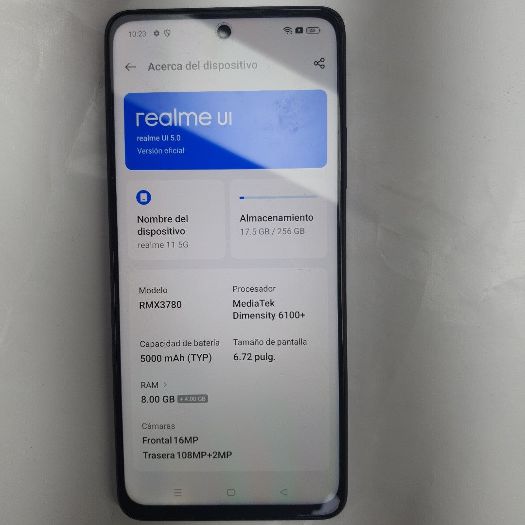 CELULAR REALME 11 5G RMX3780 (2023) 256 GB 8 GB RAM (SEMINUEVO)