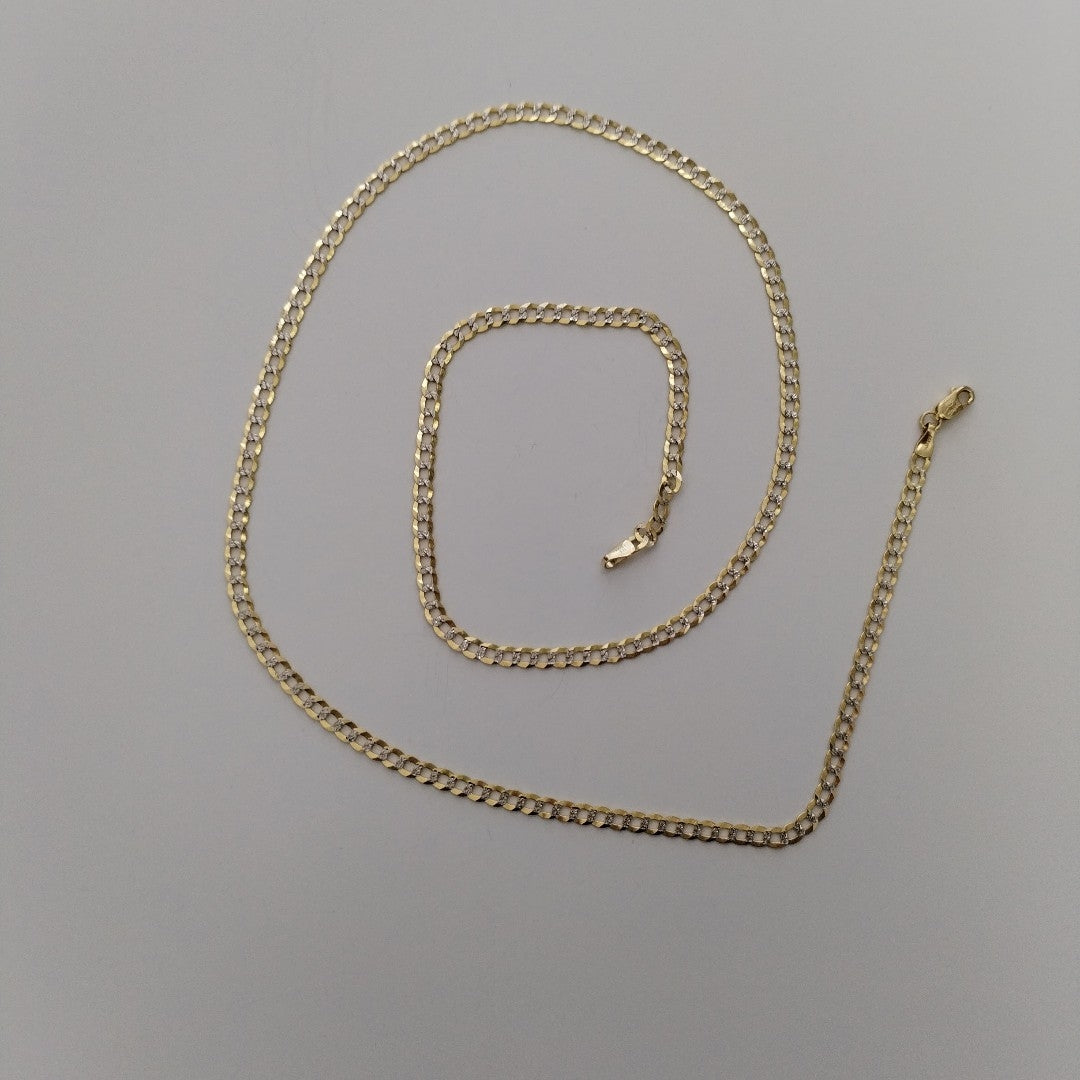CADENAS BARBADA DIAMANTADA ORO 14K 6.5 (NUEVO)