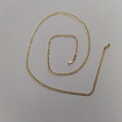 CADENAS BARBADA DIAMANTADA ORO 14K 6.5 (NUEVO)