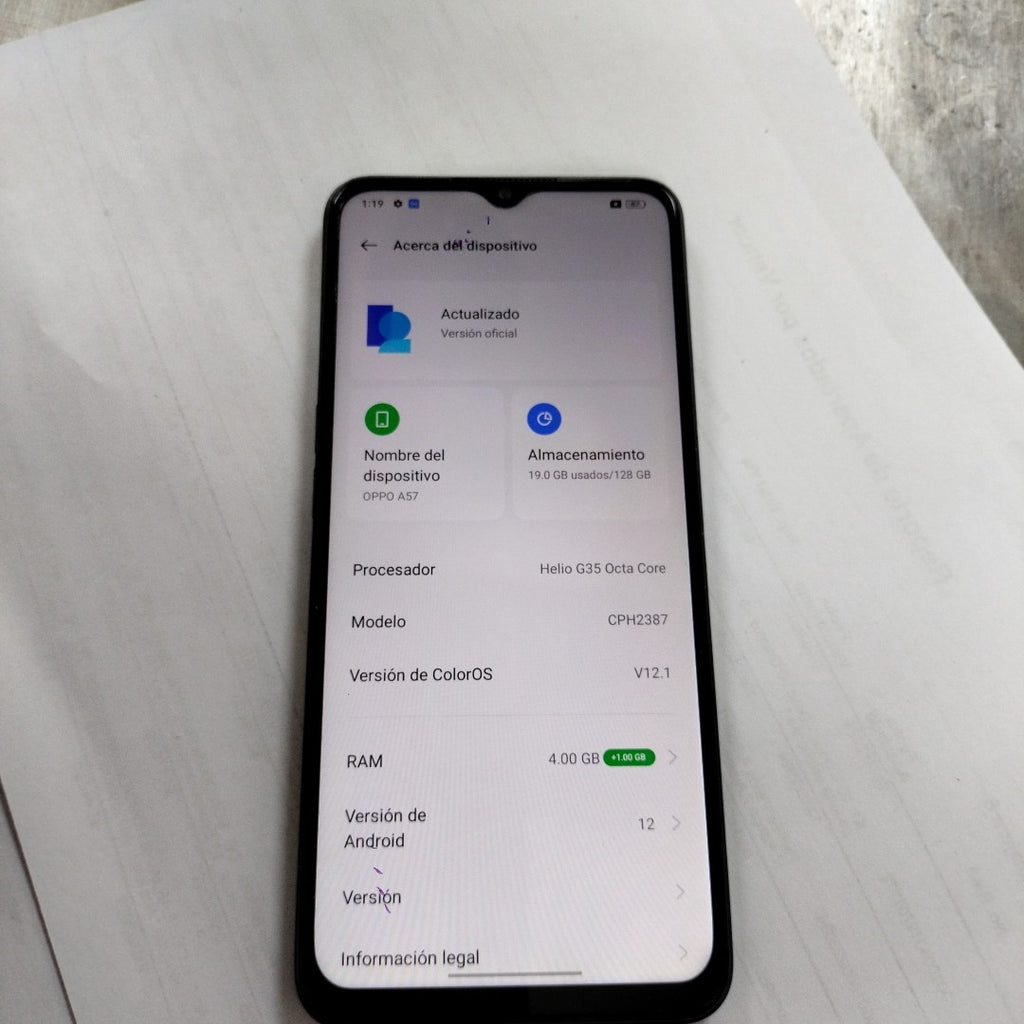 CELULAR OPPO  A57 CPH2387 128 GB 4 GB RAM (SEMINUEVO)