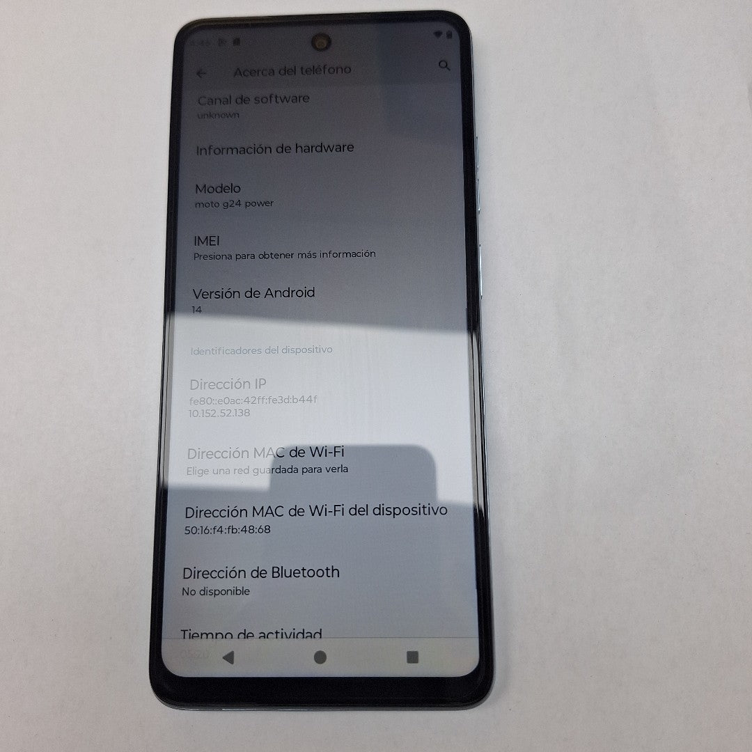CELULAR MOTOROLA MOTO G24 POWER XT2425-1 (2024) 256 GB 8 GB RAM (SEMINUEVO)