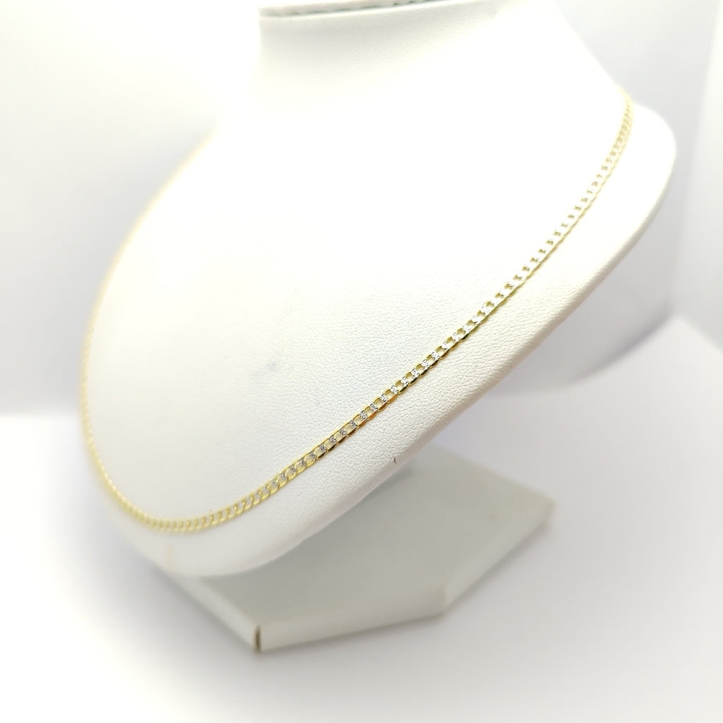 CADENAS BARBADA DIAMANTADA ORO 14K 4.3 (NUEVO)