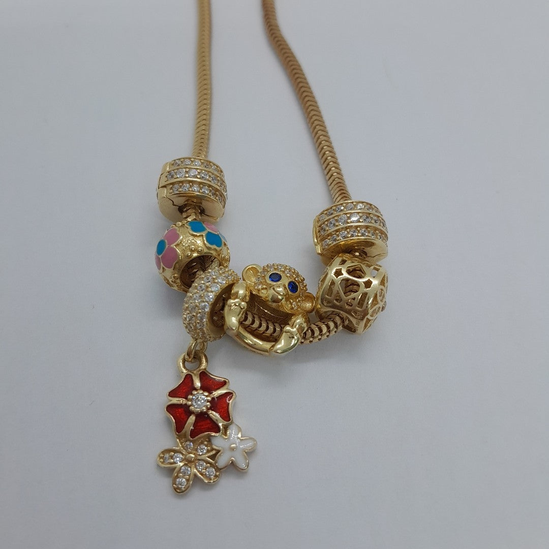 PULSERA CHARM ORO 14K 18.2 (NUEVO)