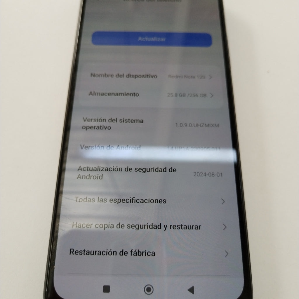 CELULAR XIAOMI REDMI NOTE 12S 2303ERA42L (2023) 256 GB 8 GB RAM (SEMINUEVO)