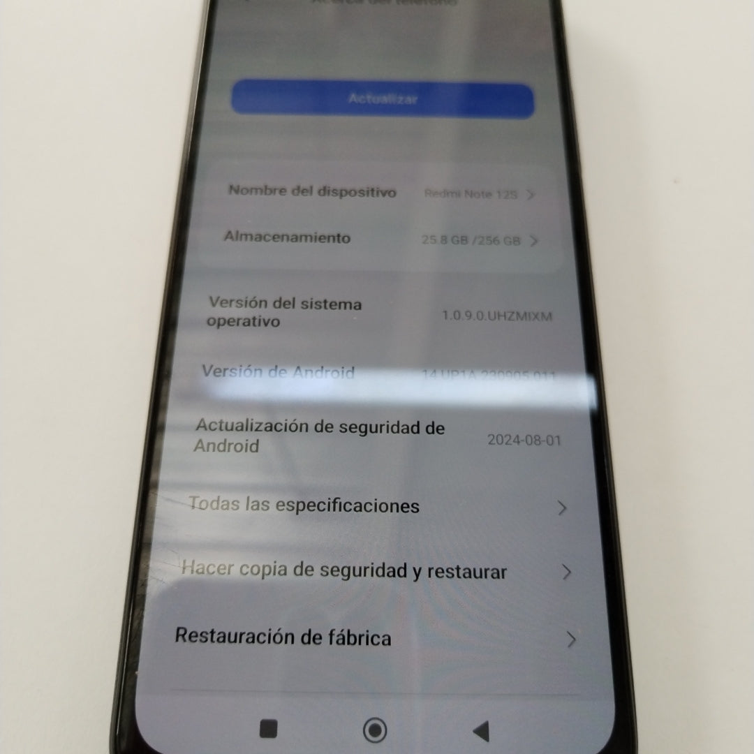 CELULAR XIAOMI REDMI NOTE 12S 2303ERA42L (2023) 256 GB 8 GB RAM (SEMINUEVO)