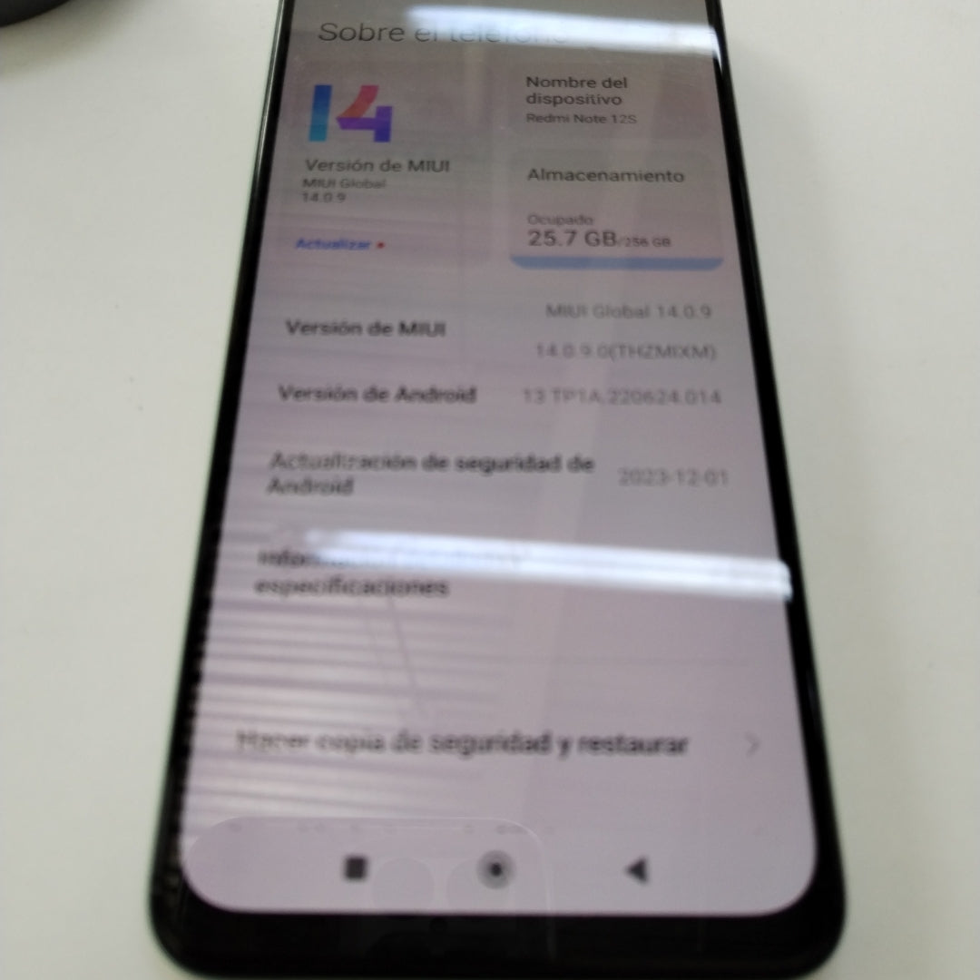 CELULAR XIAOMI REDMI NOTE 12S 2303ERA42L (2023) 256 GB 8 GB RAM
