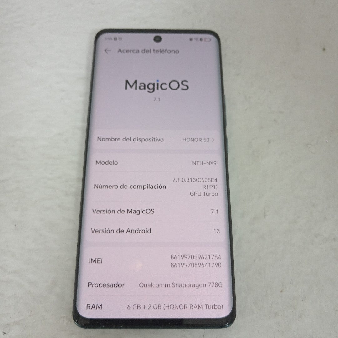 CELULAR HONOR 50 NTH-NX9 128 GB 6 GB RAM (SEMINUEVO)