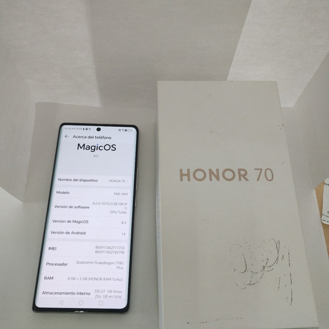 CELULAR HONOR 70 FNE-NX9 256 GB 8 GB RAM (SEMINUEVO)