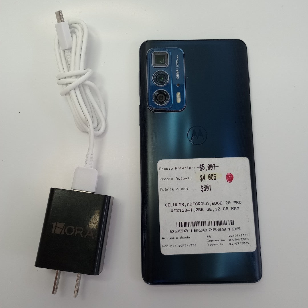 CELULAR MOTOROLA EDGE 20 PRO XT2153-1 256 GB 12 GB RAM (SEMINUEVO)