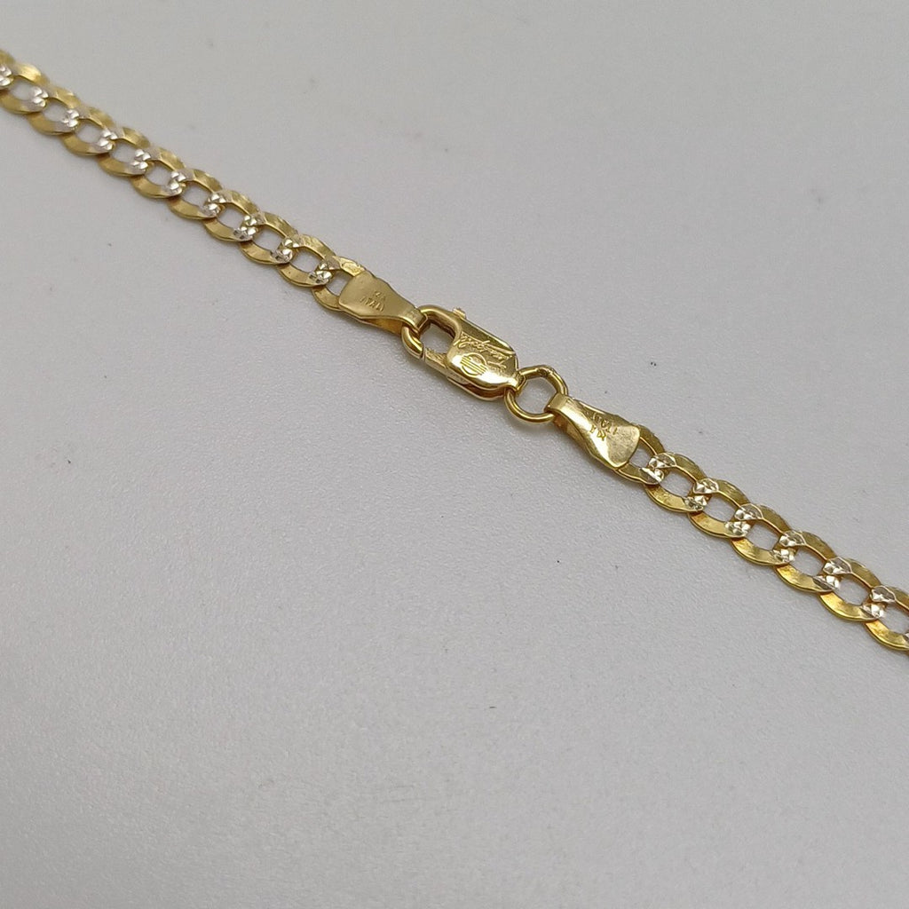 CADENAS BARBADA DIAMANTADA ORO 14K 6.2 (NUEVO)