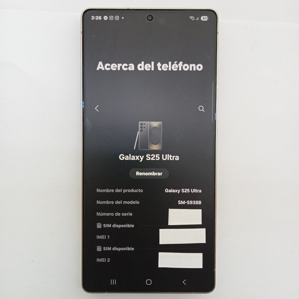CELULAR SAMSUNG GALAXY S25 ULTRA SM-S938B (2025) 512 GB 12 GB RAM (SEMINUEVO)