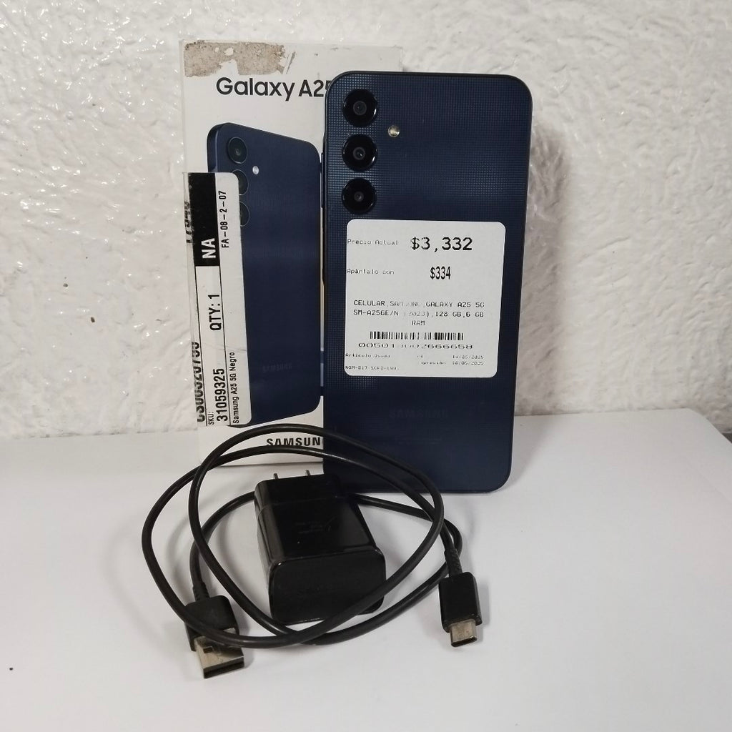 CELULAR SAMSUNG GALAXY A25 5G SM-A256E/N (2023) 128 GB 6 GB RAM (SEMINUEVO)