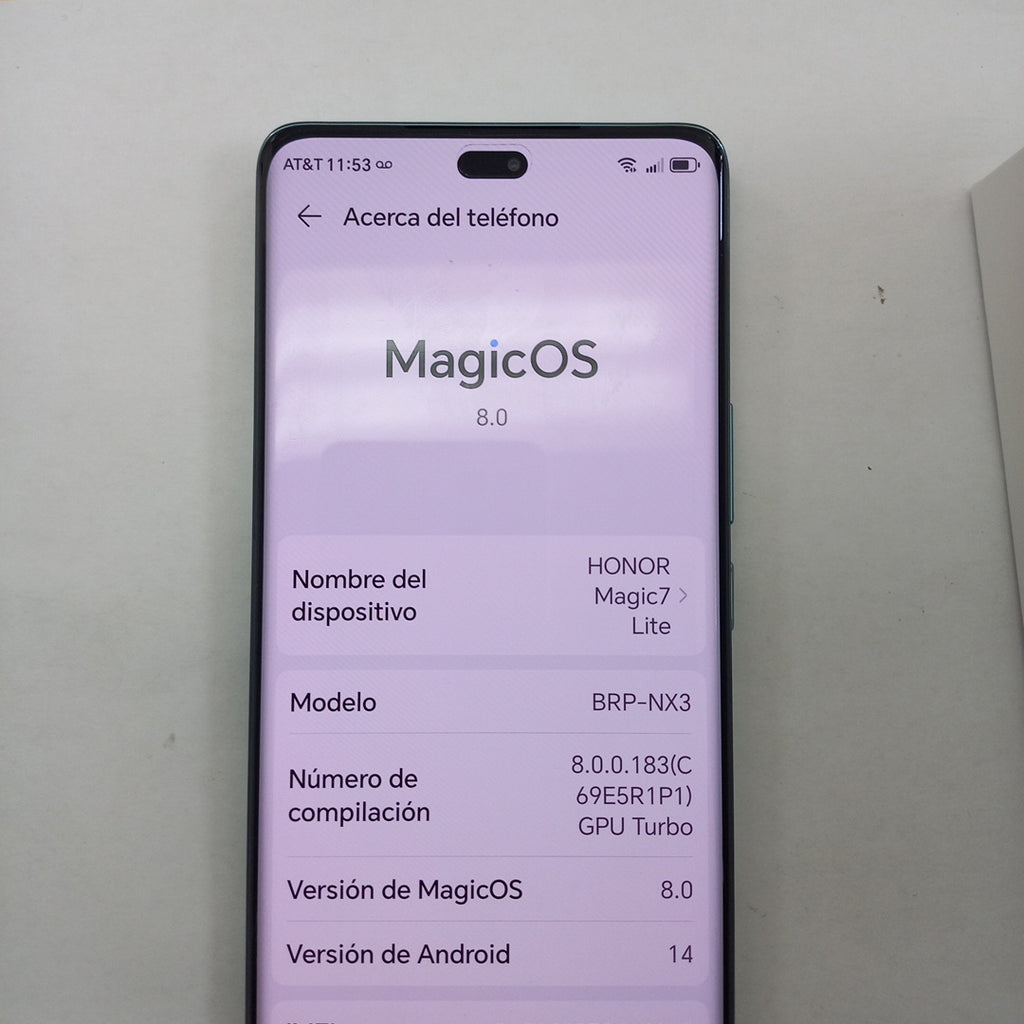 CELULAR HONOR MAGIC 7 LITE BRP-NX3 (2025) 512 GB 8 GB RAM (SEMINUEVO)
